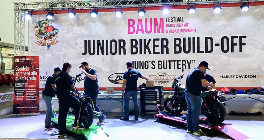 Alumnos de automoción en el Baum Festival 