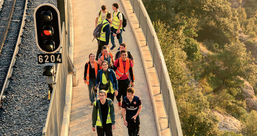 Pujada a peu a Montserrat